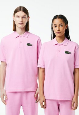 Lacoste: Розовое поло 