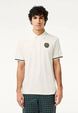 Lacoste: Белое поло 