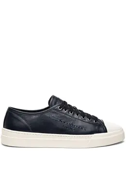 Santoni: Чёрные кроссовки 