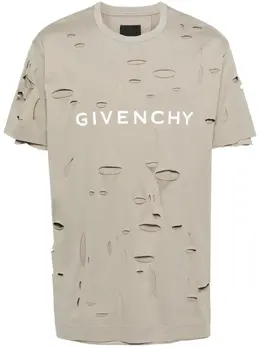 Givenchy: Хлопковая футболка  Cut Out