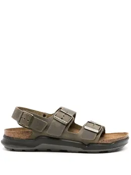 Birkenstock: Сандалии  Milano цвета хаки