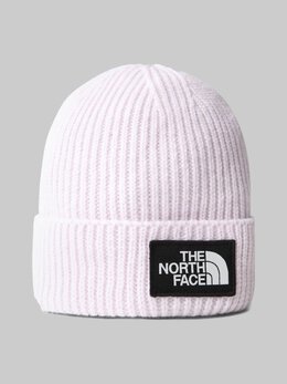 The North Face: Фиолетовая шапка  Logo Box