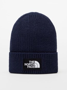 The North Face: Синяя шапка  Logo Box