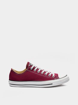 CONVERSE: Бордовые кеды  Chuck Taylor All Star Ox