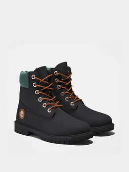 Timberland: Чёрные ботинки 