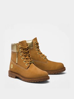 Timberland: Жёлтые ботинки 