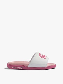 Lacoste: Розовые шлёпанцы  Croco