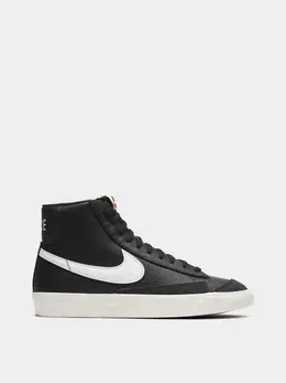 NIKE: Чёрные кеды  Blazer Mid Vintage 77