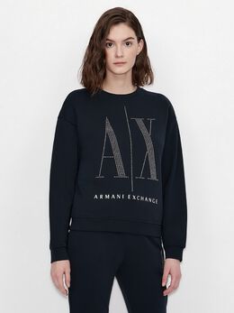 Armani Exchange: Синий свитшот 