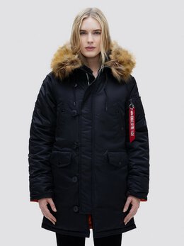 Alpha Industries: Чёрный пуховик 