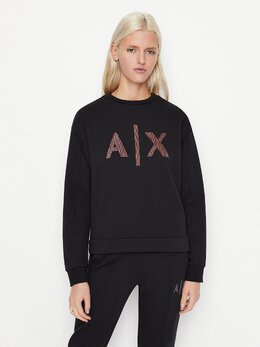 Armani Exchange: Чёрный свитшот 