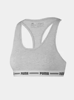 PUMA: Серый бюстгальтер 