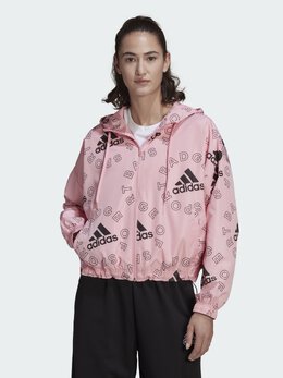 Adidas: Куртка  Essentials с принтом