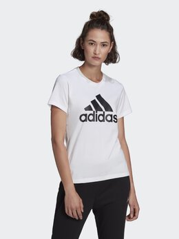 Adidas: Белая футболка  Essentials