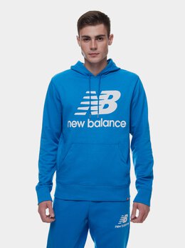 New Balance: Голубая толстовка 