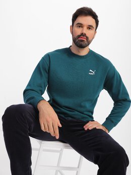 PUMA: Зелёный свитшот  Classics