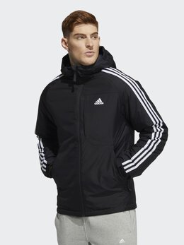 Adidas: Пуховик  Stripes в полоску