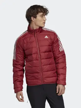 Adidas: Красный пуховик  Essentials