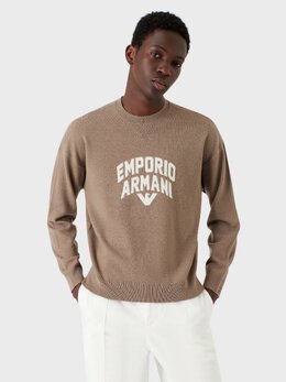 Emporio Armani: Бежевый свитер 