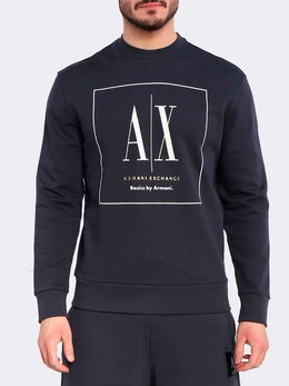 Armani Exchange: Синий свитшот 