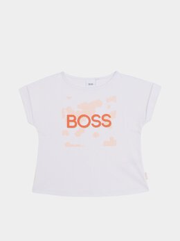 Boss: Белая футболка 