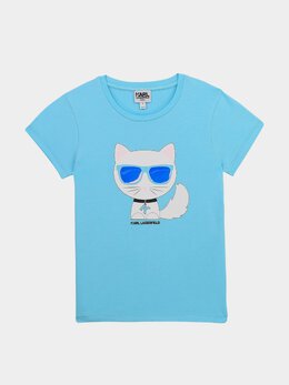 Karl Lagerfeld Kids: Синяя футболка 