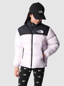 The North Face: Фиолетовый пуховик  Nuptse