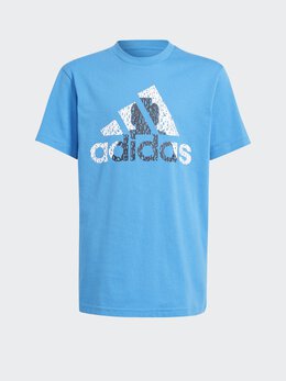 Adidas: Голубая футболка 