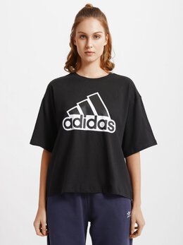 Adidas: Чёрная футболка  Essentials