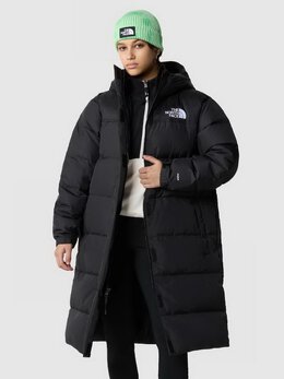 The North Face: Чёрный пуховик  Nuptse