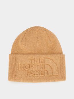 The North Face: Бежевая шапка 