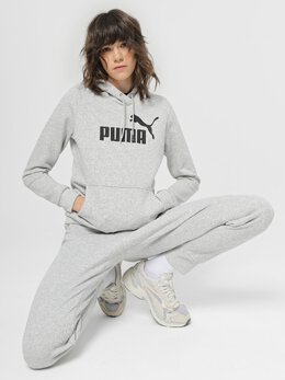 PUMA: Серая толстовка  Essentials