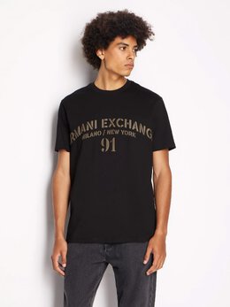 Armani Exchange: Чёрная футболка 