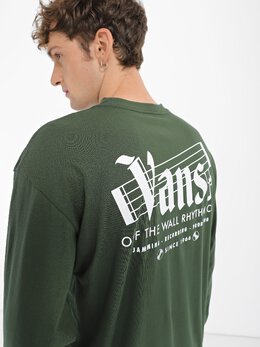 Vans: Зелёный свитшот  Off the Wall