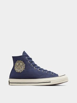 CONVERSE: Синие кеды  Chuck 70 Hi