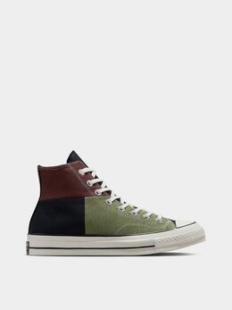 CONVERSE: Зелёные кеды  Chuck 70