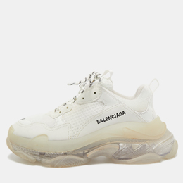 Balenciaga: Белые кроссовки  Triple S