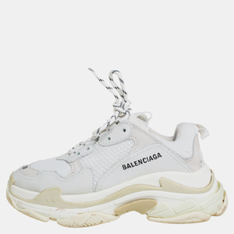 Balenciaga: Двухцветные кроссовки  Triple S