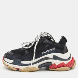 Balenciaga: Чёрные кроссовки Triple S