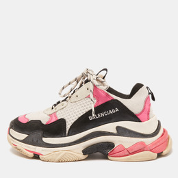 Balenciaga: Многоцветные кроссовки Triple S