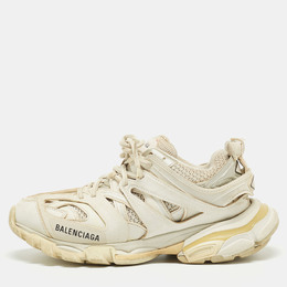 Balenciaga: Белые кроссовки Track