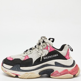 Balenciaga: Многоцветные кроссовки Triple S