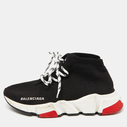 Balenciaga: Чёрные кроссовки Speed Trainer