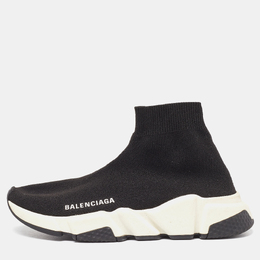 Balenciaga: Чёрные кроссовки Speed Trainer