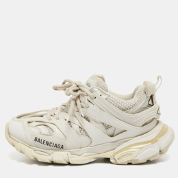 Balenciaga: Белые кроссовки Track