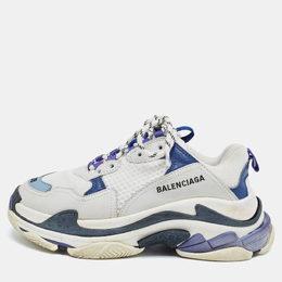 Balenciaga: Белые кроссовки  Triple S