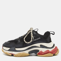 Balenciaga: Чёрные кроссовки Triple S