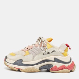 Balenciaga: Многоцветные кроссовки  Triple S