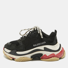 Balenciaga: Чёрные кроссовки  Triple S