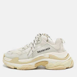 Balenciaga: Белые кроссовки  Triple S